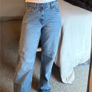 Zara Blue Straight Leg Jeans